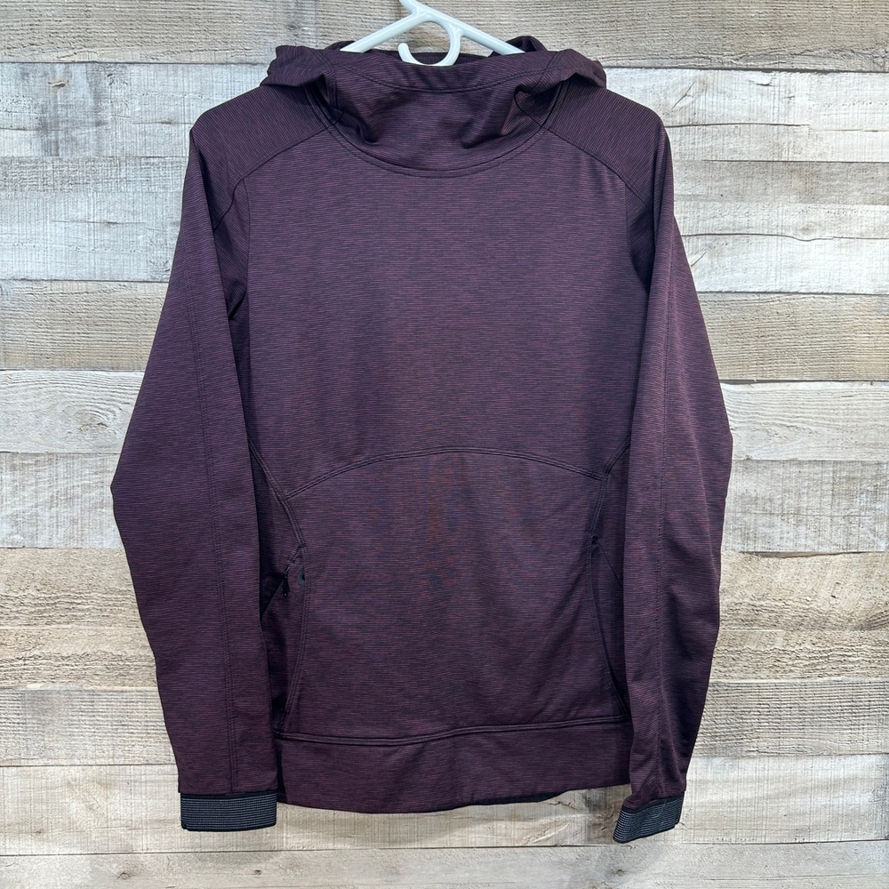 Athleta Pullover Hoodie‎ Heathered Plum Purple Long Sleeve Women's Size S